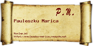 Pauleszku Marica névjegykártya